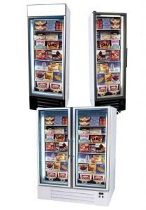 Upright display freezer