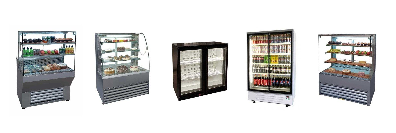 glass front fridges